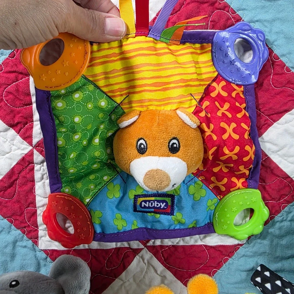 Bright Starts Nuby Infantino Baby Sensory Toy Lot Multi Teething Crinkle Plush